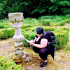 The historic sun dial at Dalserf requires closer examination