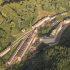 A birds eye view into the gorge at New Lanark
